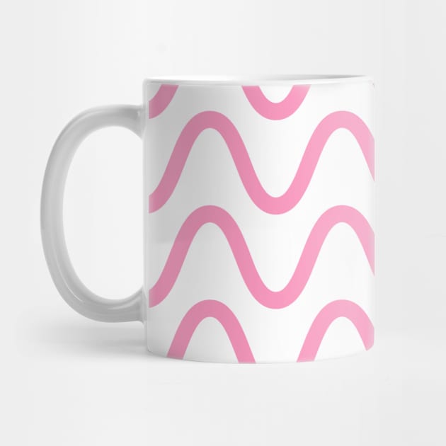 Pink Waves Back To School Pattern by jodotodesign